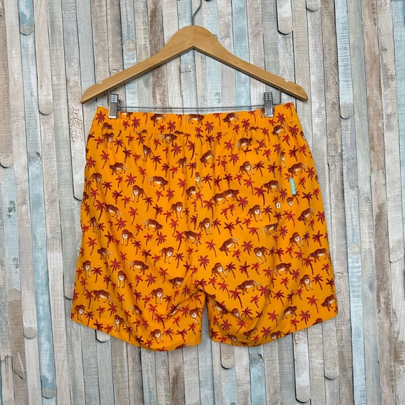 Bonobos M Riviera Tropical Tiger Print Swim Trunk Shorts Palm Tree Recycled - Picture 4 of 9